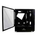 Gabinete Yeyian Ygs-68808 Shadow 2200 Lat Cristal 3 Ventiladores Rgb Usb Negro